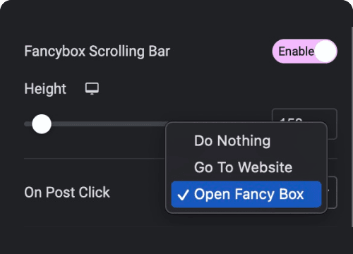 Open post link or open in popup social feed widget for elementor from the plus addons for elementor
