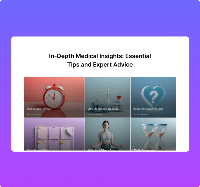 Productivity blogs magazine layout dynamic magazine slider for elementor from the plus addons for elementor