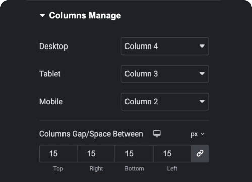 Responsive Column Manager | The Plus Addons for Elementor Responsive column manager social feed widget for elementor from the plus addons for elementor