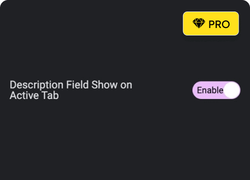 Show Description Text only when Tab is Active | The Plus Addons for Elementor Show description text only when tab is active advanced tabs for elementor from the plus addons for elementor