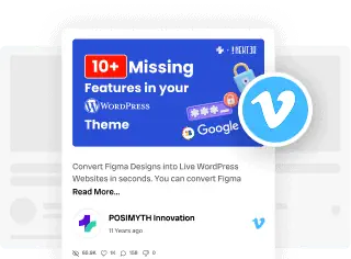 Vimeo feed 1 social feed widget for elementor from the plus addons for elementor
