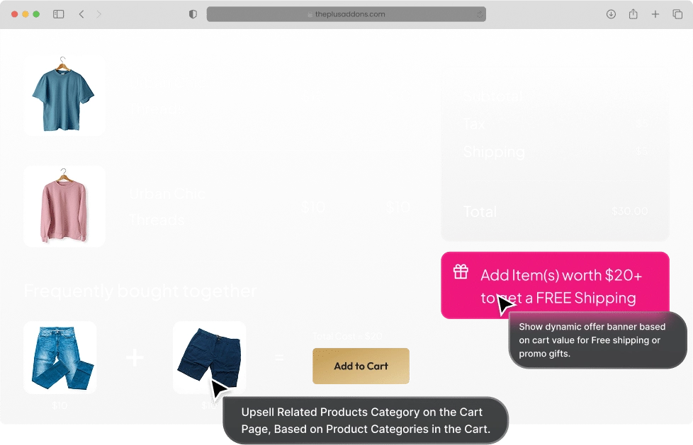 Woocommerce product cart page woocommerce store builder for elementor from the plus addons for elementor