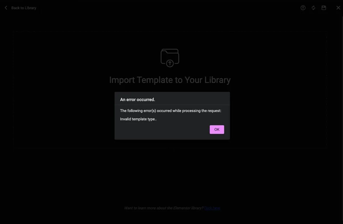 an error message or popup | The Plus Addons for Elementor An error message or popup how to fix elementor 'invalid template type' error from the plus addons for elementor
