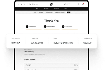 Thank you page image woocommerce store builder for elementor from the plus addons for elementor