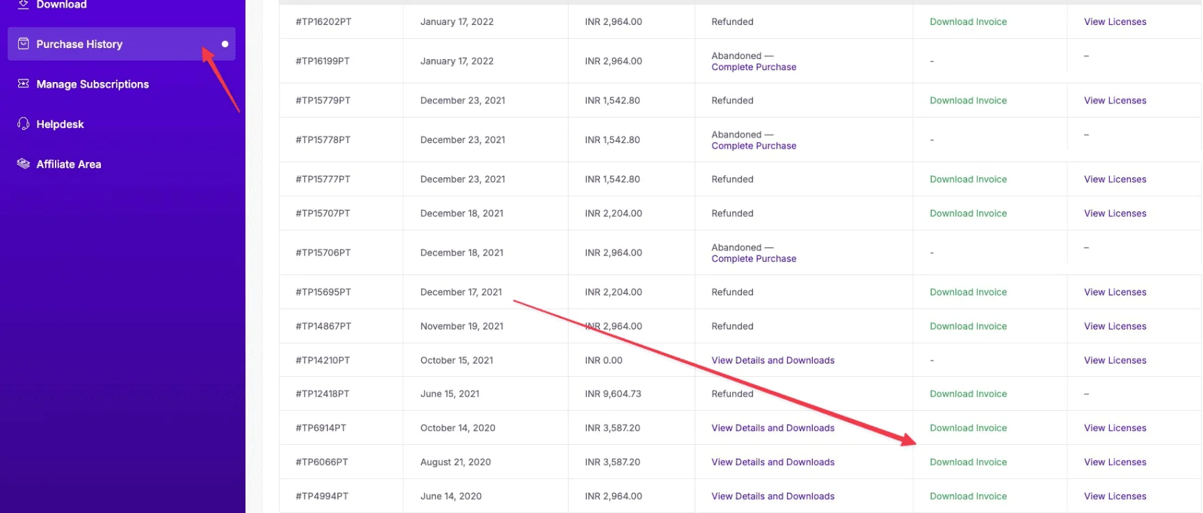 Tpae purchase history generate invoice renewal charge how to generate invoice on renewal purchase? From the plus addons for elementor