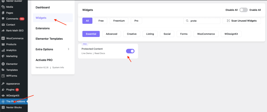 Activate protected content widget | The Plus Addons for Elementor Activate protected content widget how to customize password protected page in wordpress from the plus addons for elementor