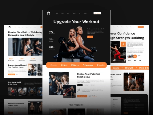 Bodyblast top 3 elementor fitness templates [complete kit] from the plus addons for elementor