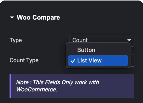Count Type | The Plus Addons for Elementor Count type woocommerce product compare from the plus addons for elementor