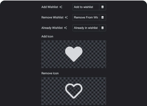 Customize Wishlist Text Icon | The Plus Addons for Elementor Customize wishlist text icon wishlist from the plus addons for elementor