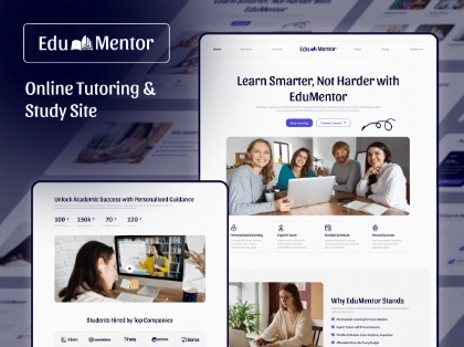 Edumentor top 3 elementor education templates [complete kit] from the plus addons for elementor