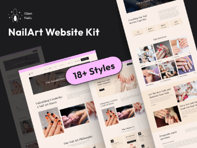 Glam Nails Top 3 Elementor Fashion Templates [Complete Kit] from The Plus Addons for Elementor