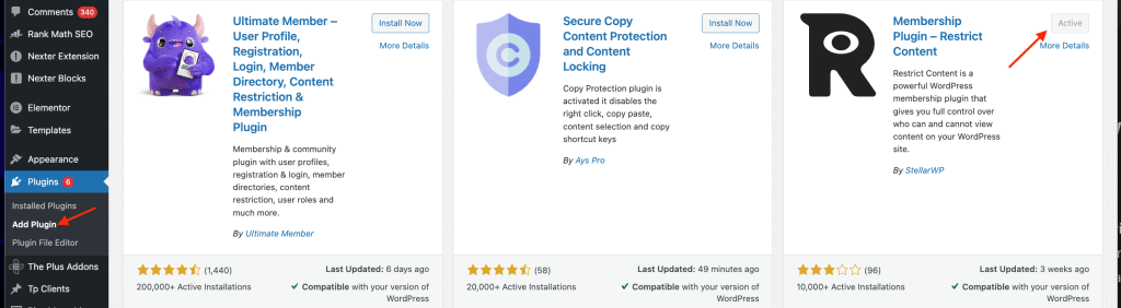 Install restrict content | The Plus Addons for Elementor Install restrict content how to restrict content to registered users in wordpress from the plus addons for elementor