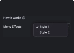 Multiple Menu Effects | The Plus Addons for Elementor Multiple menu effects elementor navigation menu (horizontal & vertical) from the plus addons for elementor