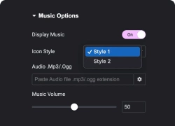Music Player Options | The Plus Addons for Elementor Music player options header extras for elementor from the plus addons for elementor