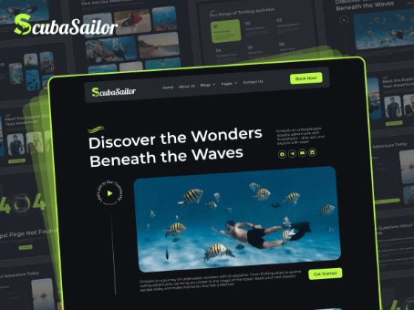 Scubasailor top 3 elementor travel templates [complete kit] from the plus addons for elementor
