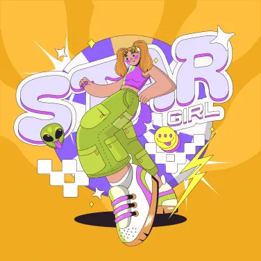 Super Star Girl | The Plus Addons for Elementor Super star girl equal height for elementor from the plus addons for elementor