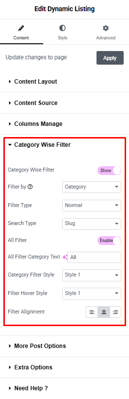 tpae dynamic listing category wise filter tab | The Plus Addons for Elementor Tpae dynamic listing category wise filter tab dynamic listing widget overview -test from the plus addons for elementor