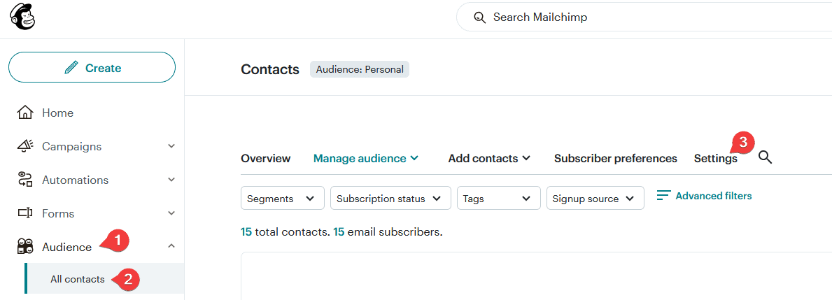 Tpae mailchimp audience id 1 how to connect mailchimp to an elementor form? From the plus addons for elementor