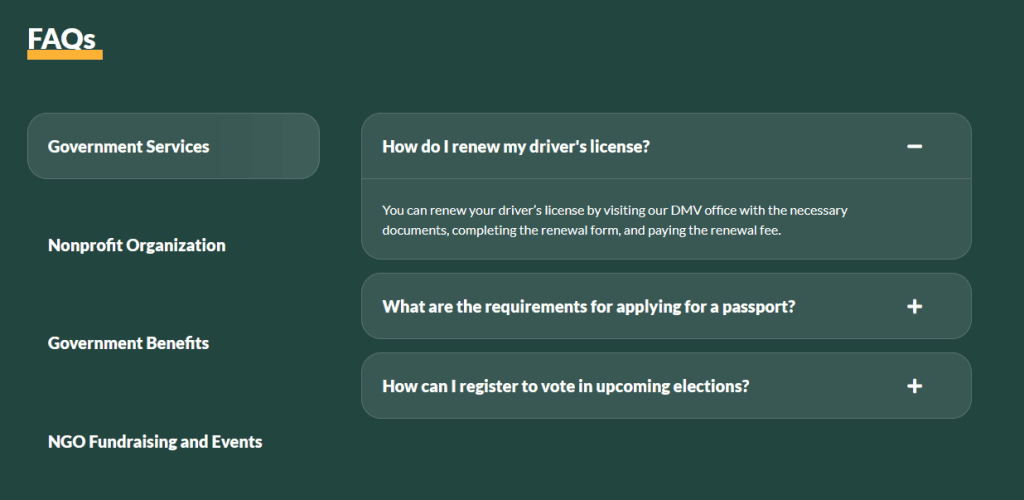 Accordion widget demo snap how to show and hide text in wordpress from the plus addons for elementor