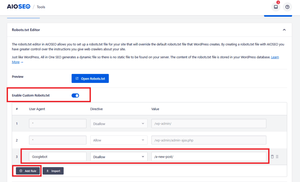 How to Hide WordPress Pages from Google Add custom robots txt rule