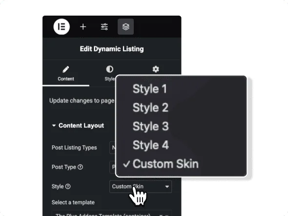Custom post loop skin custom fields visibility conditional rules elementor from the plus addons for elementor