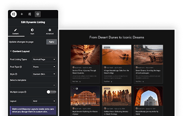 Blog post loop skin box image html code loop skin for elementor from the plus addons for elementor