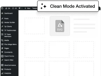 Clean admin bar admin and site enhancements extensions for wordpress from the plus addons for elementor
