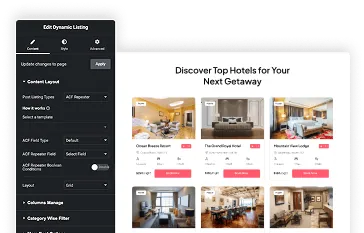 Dynamic content image html code loop skin for elementor from the plus addons for elementor