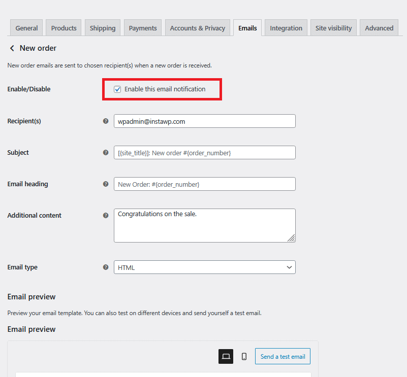 Enable email notification how to fix woocommerce not sending order emails from the plus addons for elementor