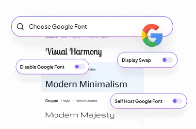 Google fonts admin and site enhancements extensions for wordpress from the plus addons for elementor