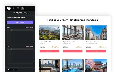 Html code loop skin box image woocommerce product loop skin for elementor from the plus addons for elementor
