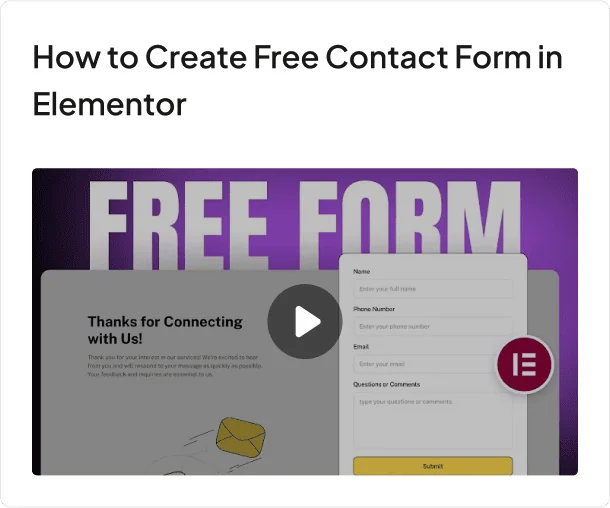 How to create free contact form in elementor june 2025 monthly updates: introducing academy, form upgrade, woo styling, big ui boosts, & more! From the plus addons for elementor