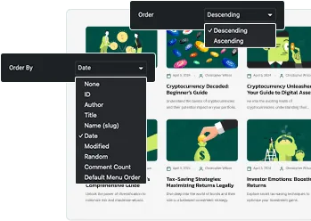 Recorder post images advanced query builder for elementor from the plus addons for elementor