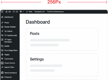 Wider admin menu admin and site enhancements extensions for wordpress from the plus addons for elementor