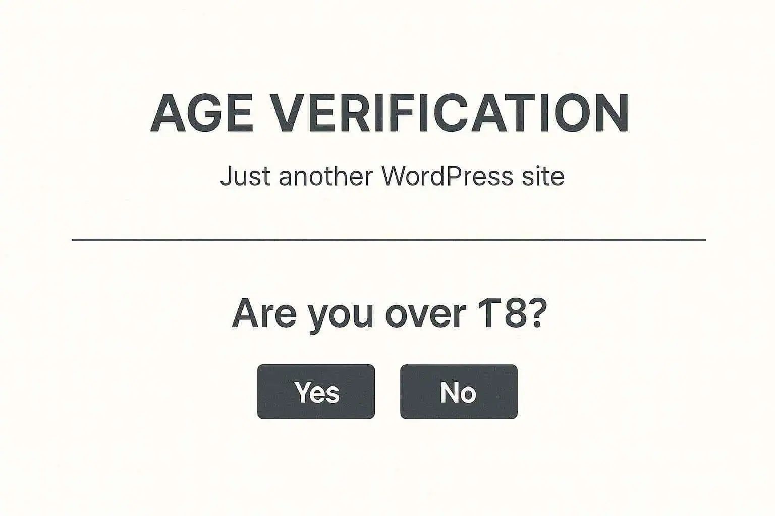 Age verification demo image 5 best wordpress age verification plugins for elementor from the plus addons for elementor