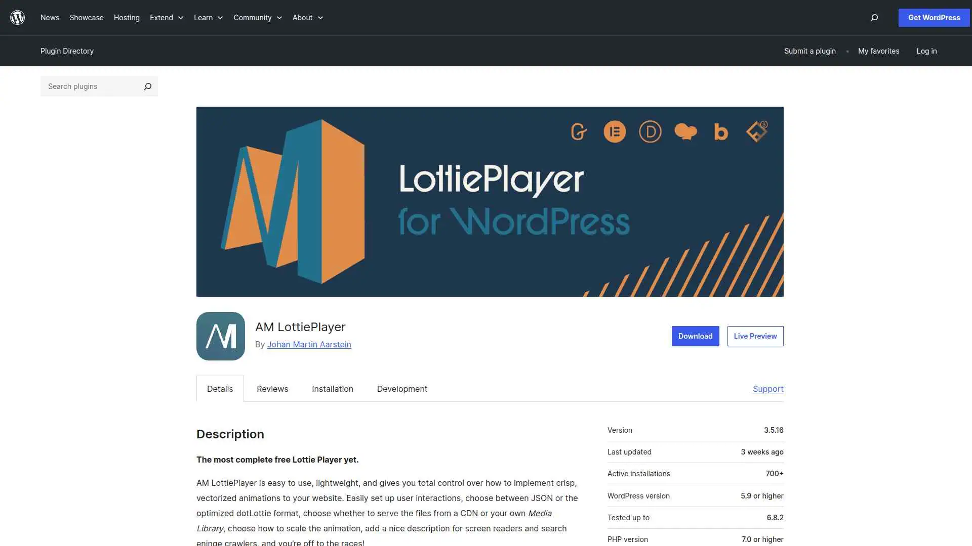 Am lottieplayer wordpress plugin 5 best wordpress lottiefiles animation plugins for elementor from the plus addons for elementor