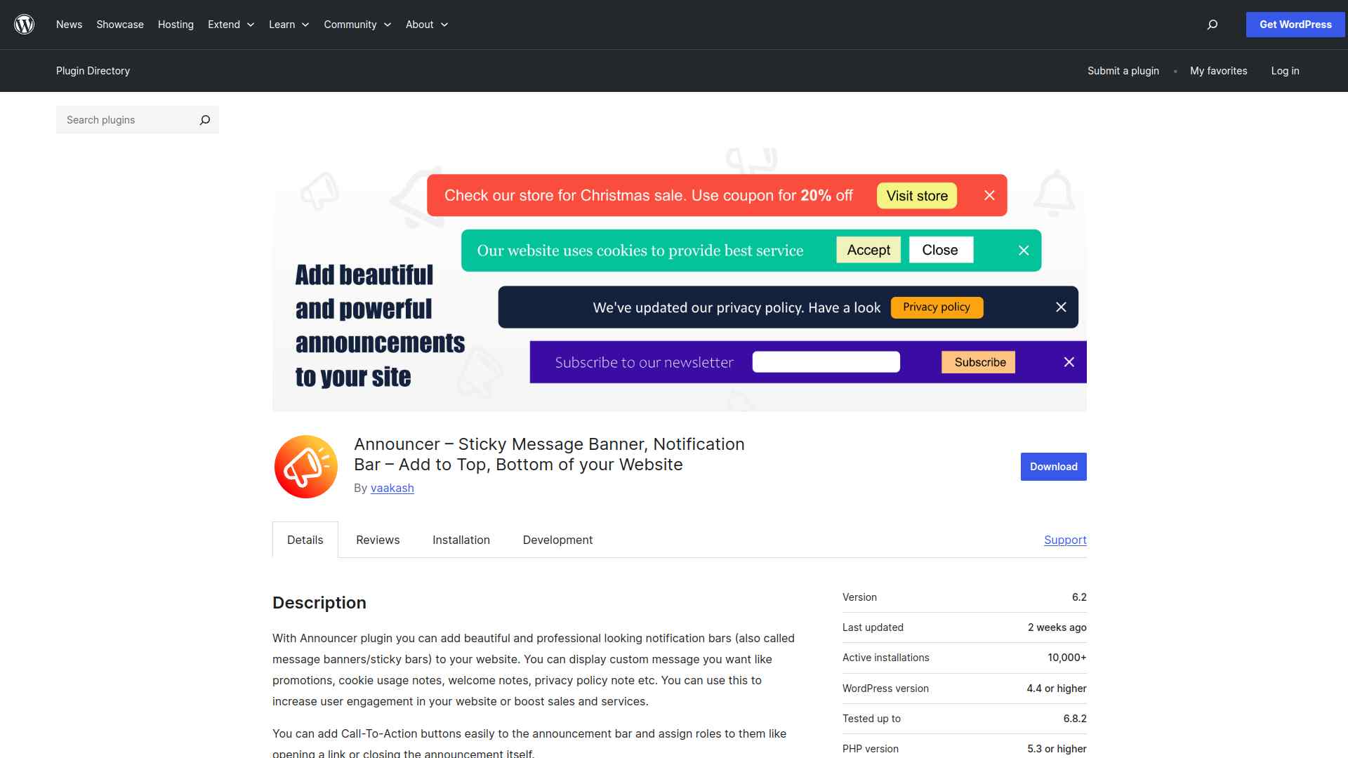 Announcer wordpress plugin 5 best wordpress banner plugins for elementor from the plus addons for elementor