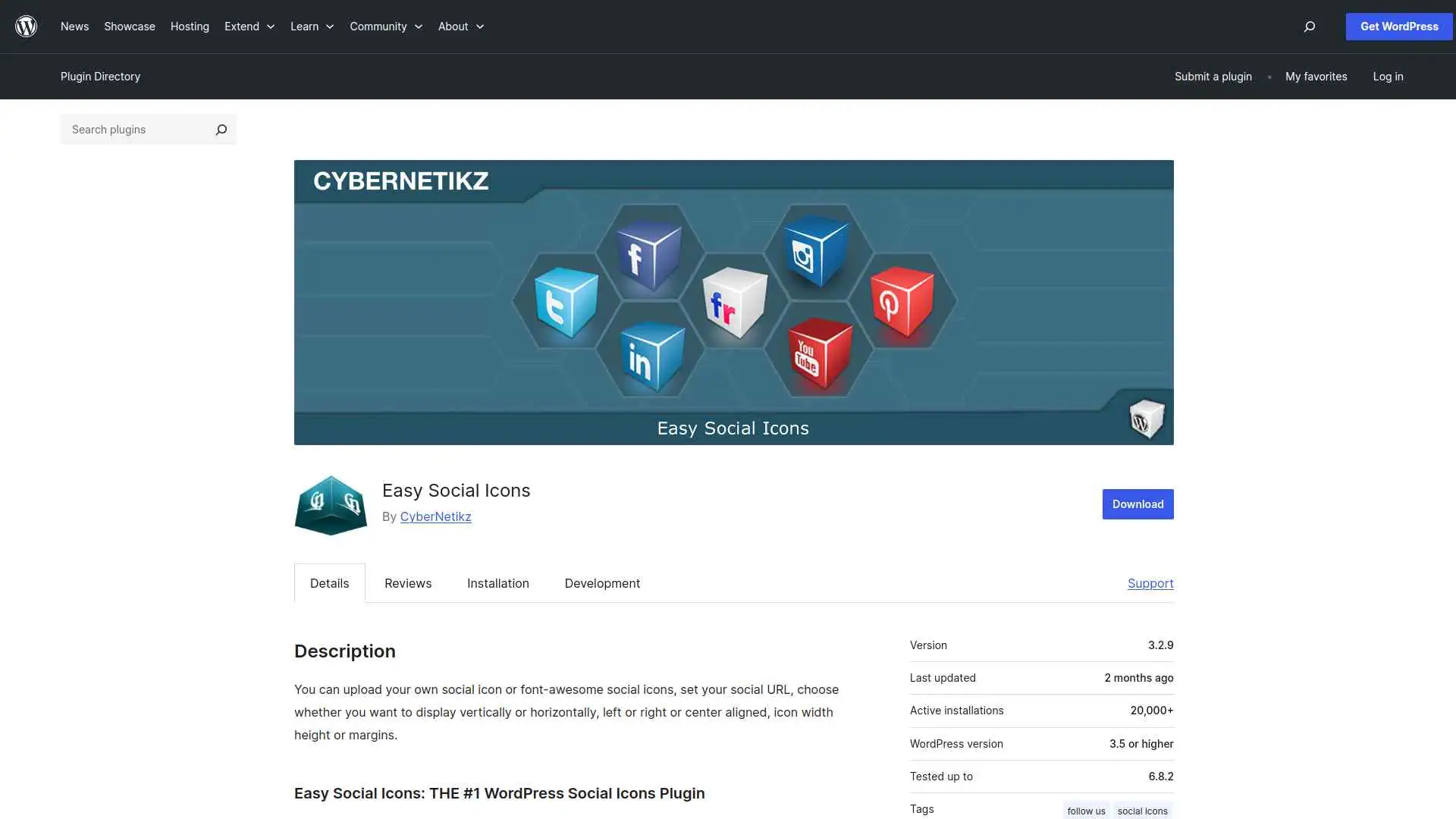 Easy Social Icons WordPress plugin | The Plus Addons for Elementor Easy social icons wordpress plugin 5 best wordpress social icon plugins for elementor from the plus addons for elementor