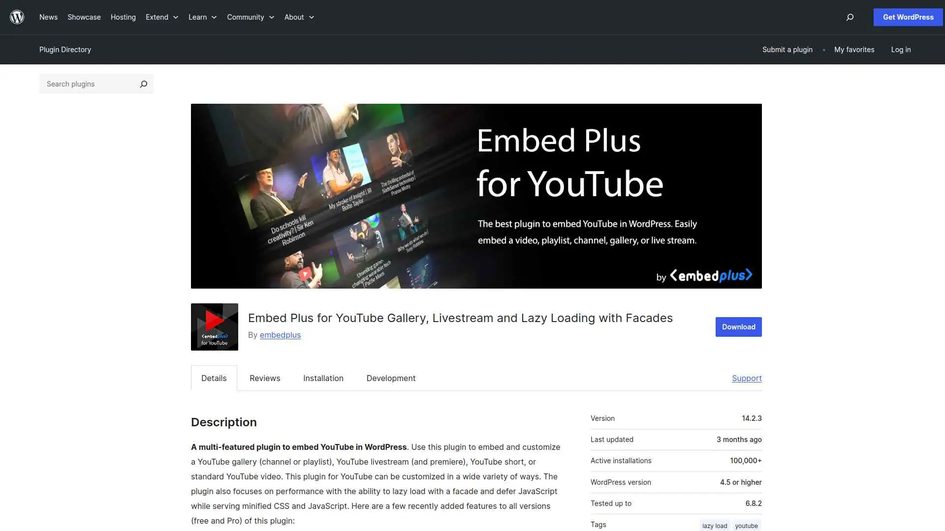 Embed plus wordpress plugin