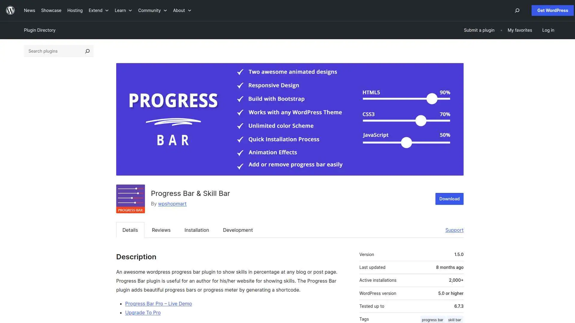 Progress bar skill bar wordpress plugin 5 best wordpress progress bar plugins for elementor from the plus addons for elementor