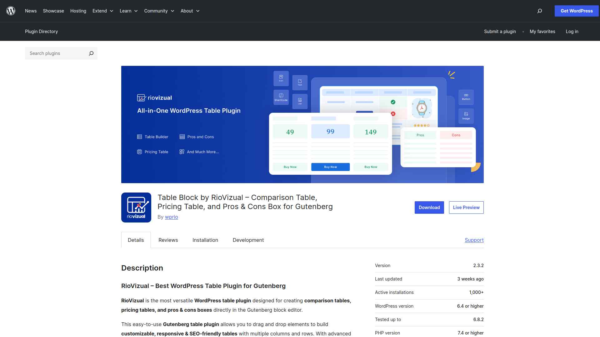 Riovizual table block wordpress plugin 5 best wordpress table plugins for elementor from the plus addons for elementor