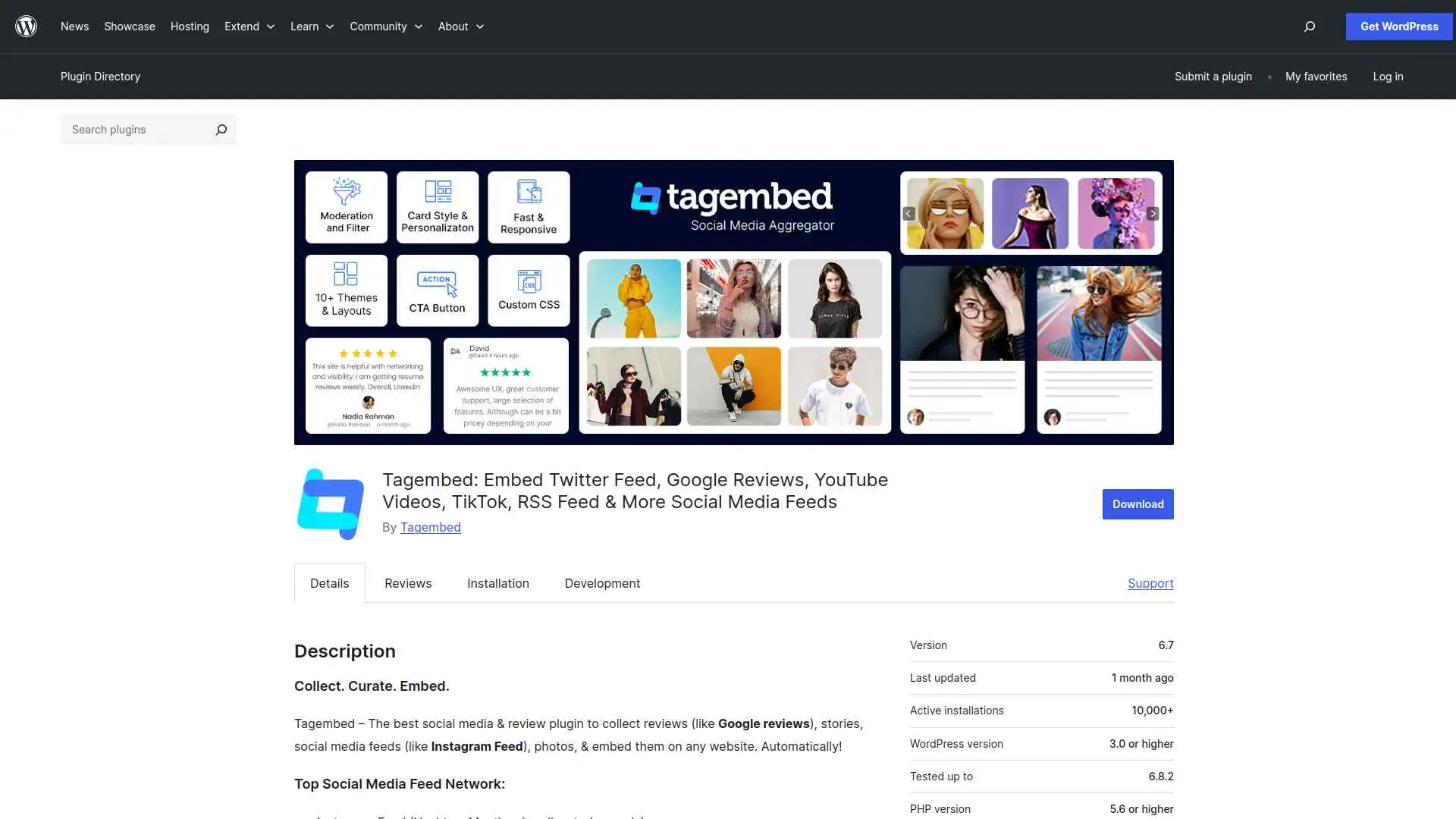 Tagembed WordPress plugin | The Plus Addons for Elementor Tagembed wordpress plugin 5 best wordpress social media plugins for elementor from the plus addons for elementor