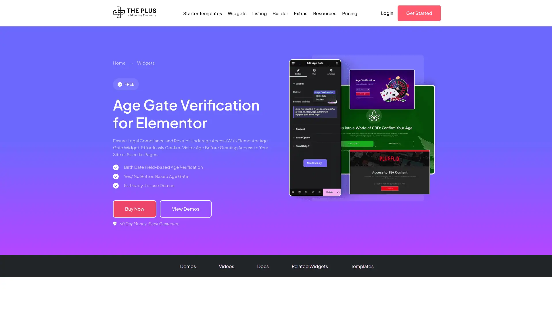 Tpae age verification widget 5 best wordpress age verification plugins for elementor from the plus addons for elementor