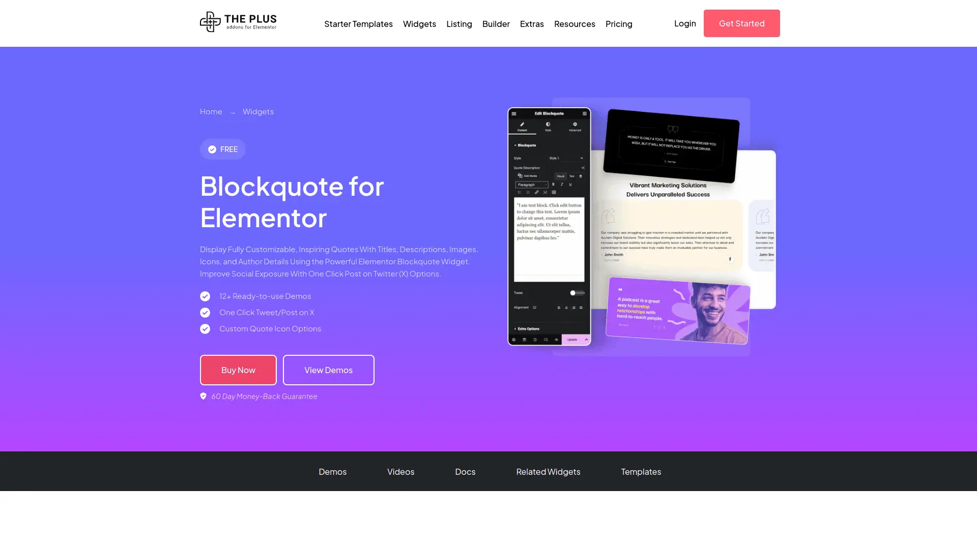 Tpae blockquote widget 5 best wordpress blockquote plugins for elementor from the plus addons for elementor