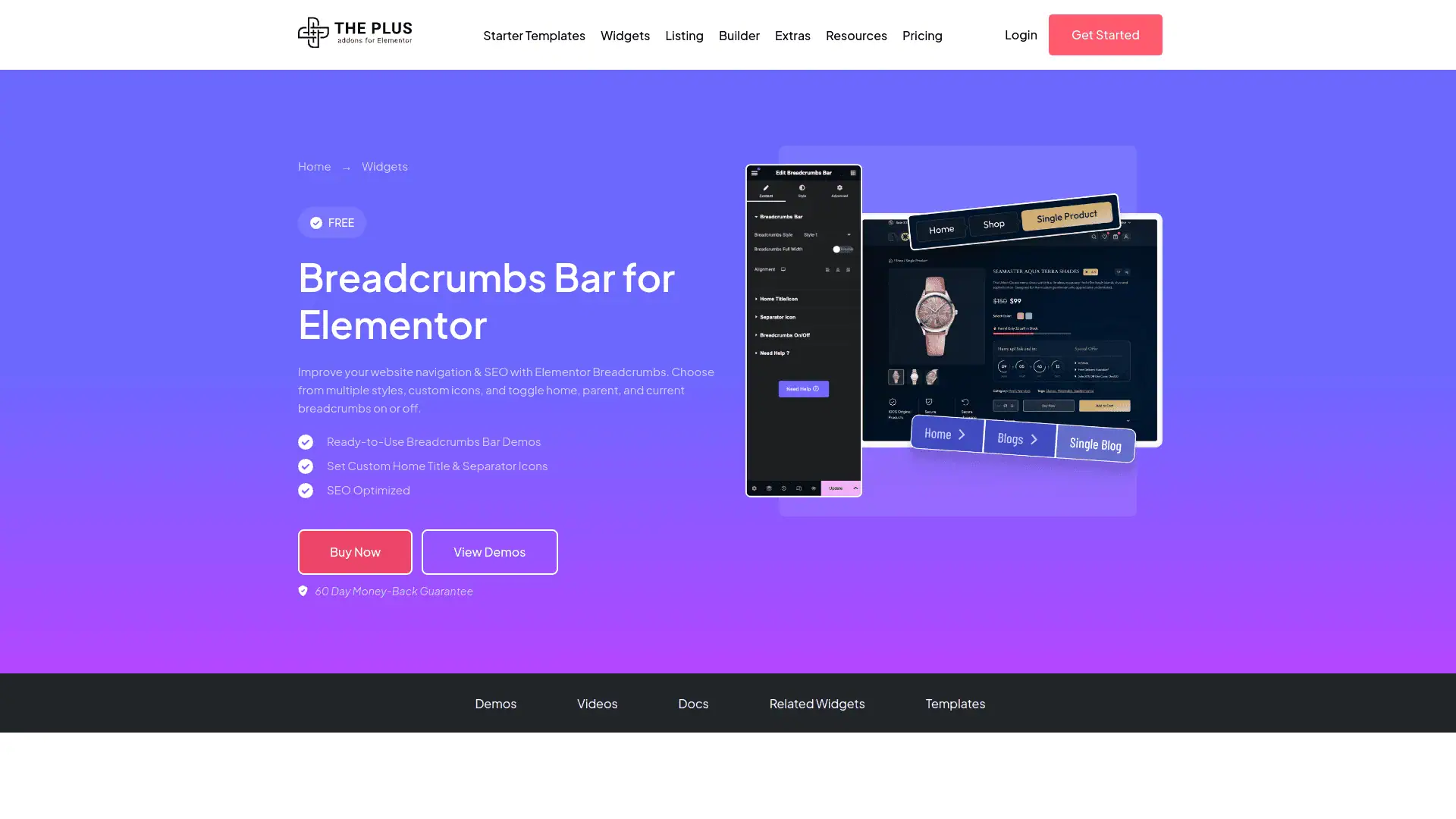 tpae Breadcrumbs widget | The Plus Addons for Elementor Tpae breadcrumbs widget 5 best wordpress breadcrumbs plugins for elementor from the plus addons for elementor