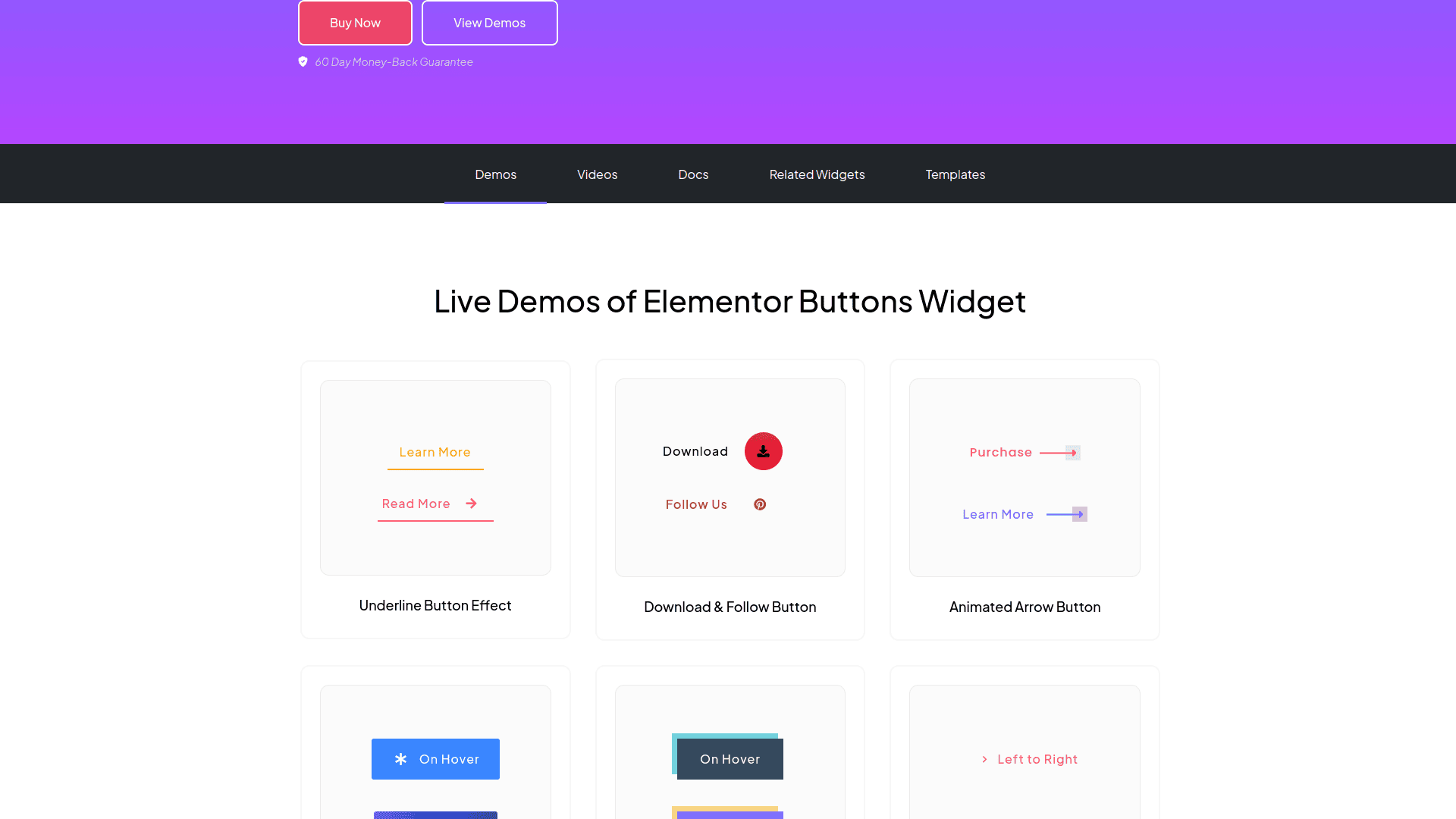 Tpae button demos 5 best wordpress button plugins for elementor from the plus addons for elementor