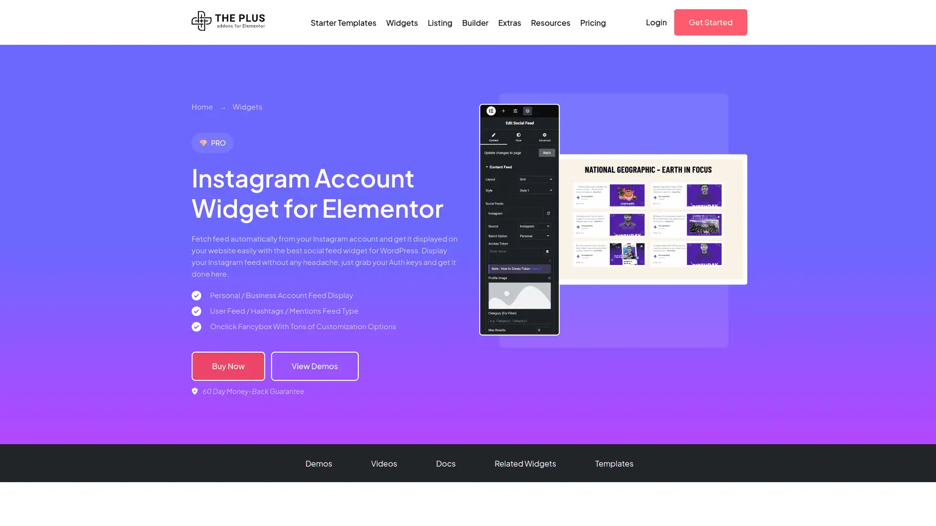 Tpae instagram feed widget 6 best wordpress instagram plugins [no coding required] from the plus addons for elementor