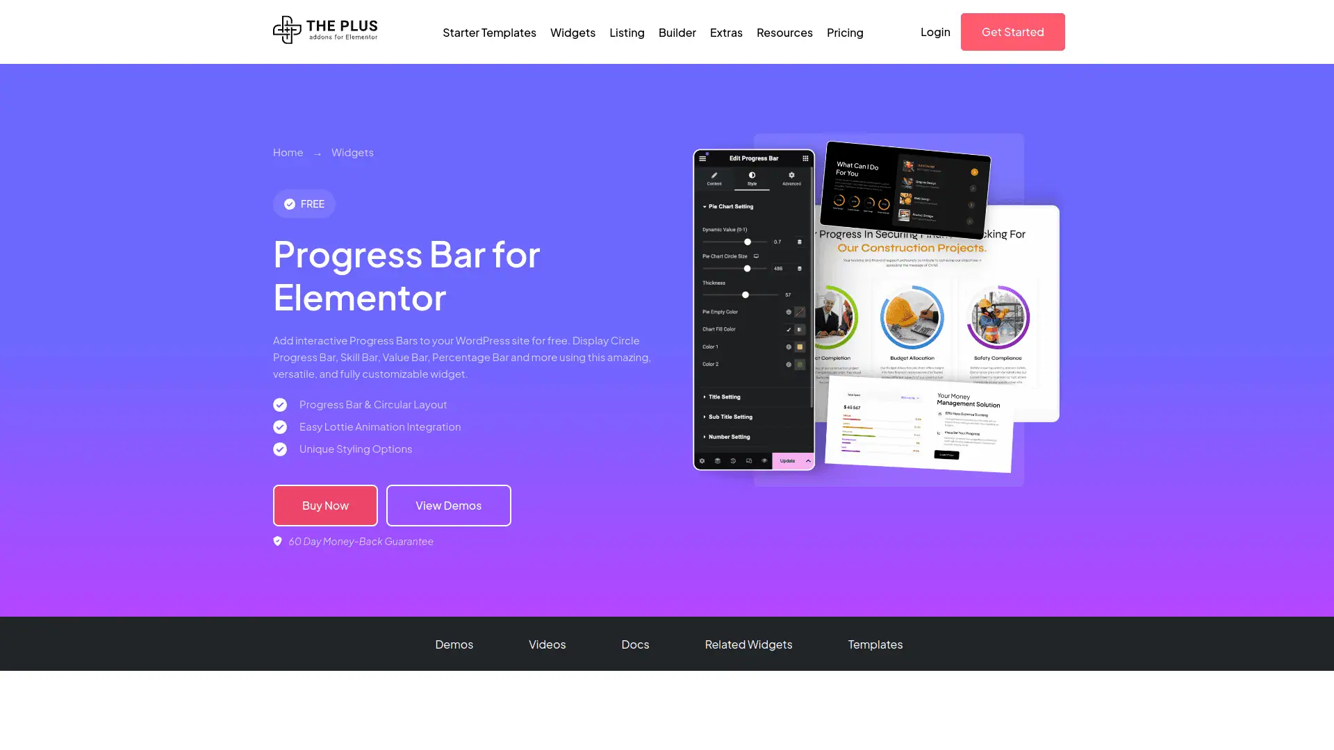 Tpae progress bar widget 5 best wordpress progress bar plugins for elementor from the plus addons for elementor