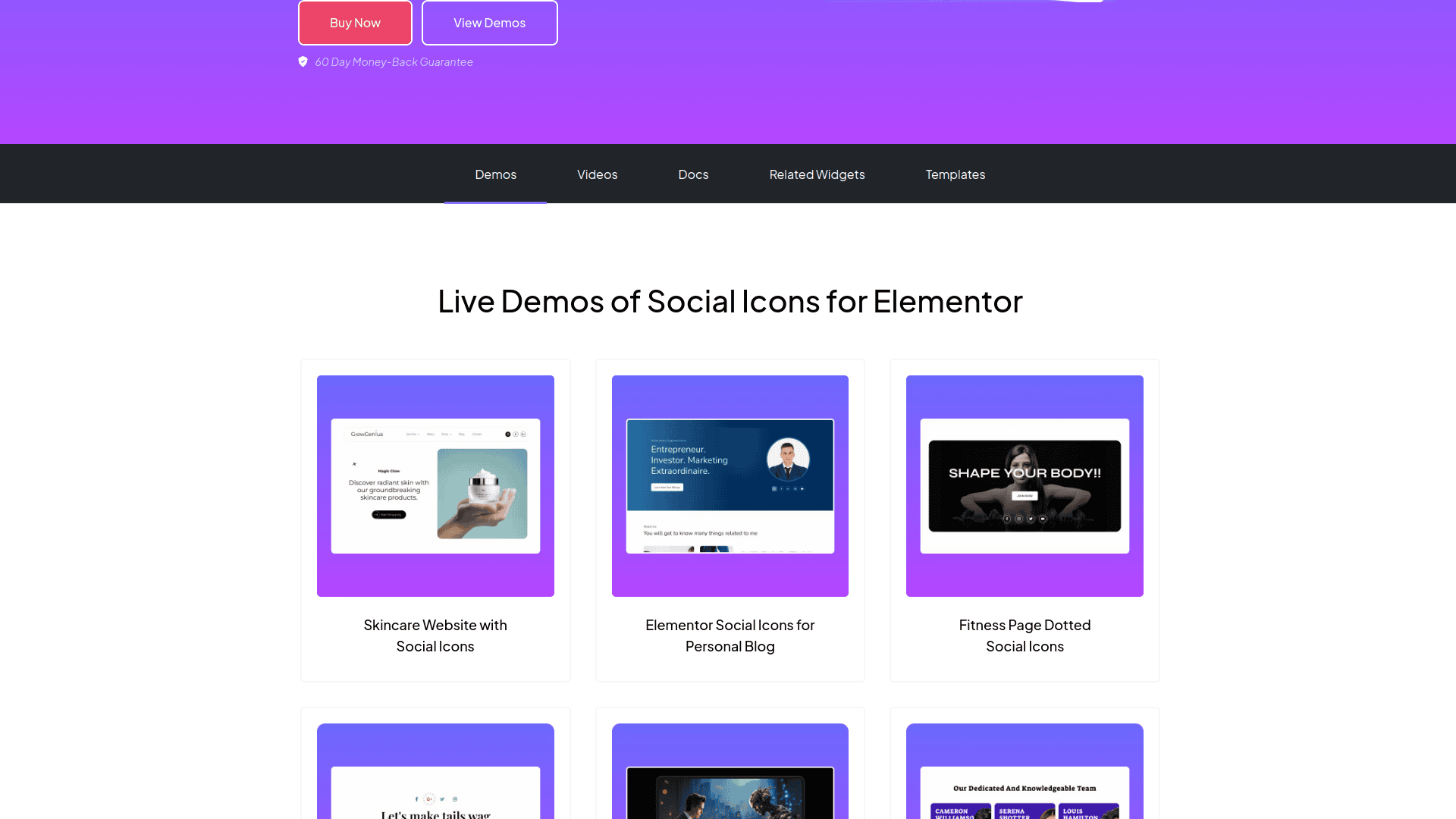 Tpae social icon demos 5 best wordpress social icon plugins for elementor from the plus addons for elementor
