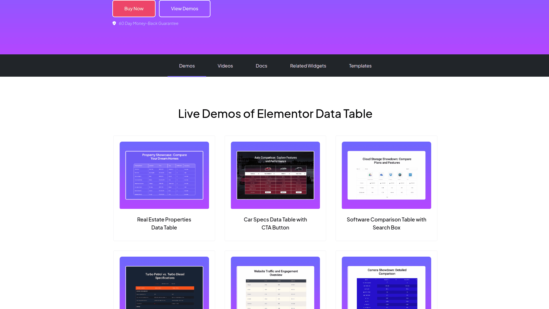 Tpae table demos 5 best wordpress table plugins for elementor from the plus addons for elementor